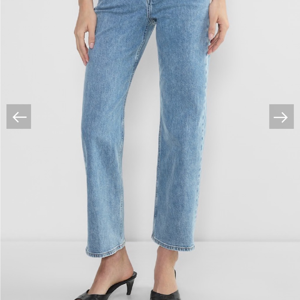 Denim Forum Blue Straight Leg Jeans